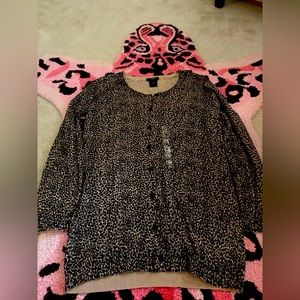 Ann Taylor Cheetah/Leopard Cardigan